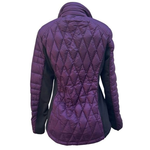 32 Degrees Heat Down Puffer Jacket Medium Purple Colorblock Quilted Full-zip - Picture 5 of 16